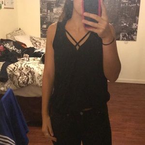 Black tank top